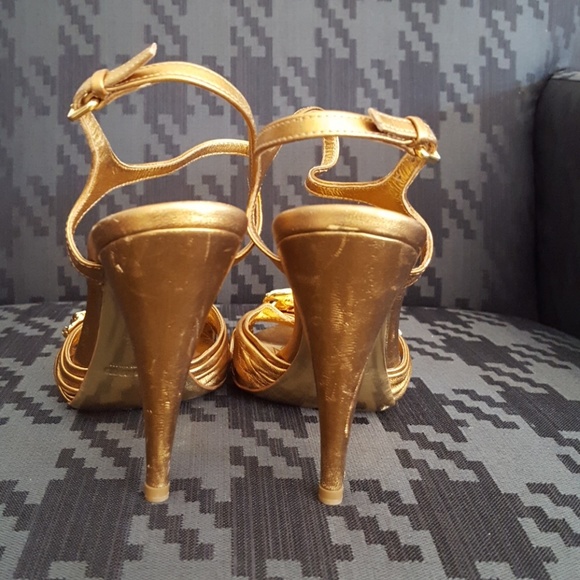 Miu Miu Gold Stilletos - Picture 6 of 8